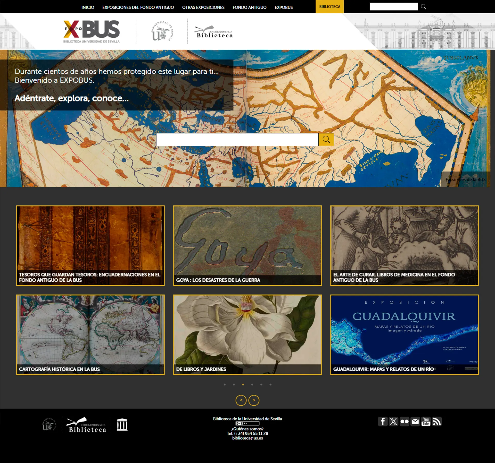 Captura de la exposición virtual Expobus de la Universidad de Sevilla