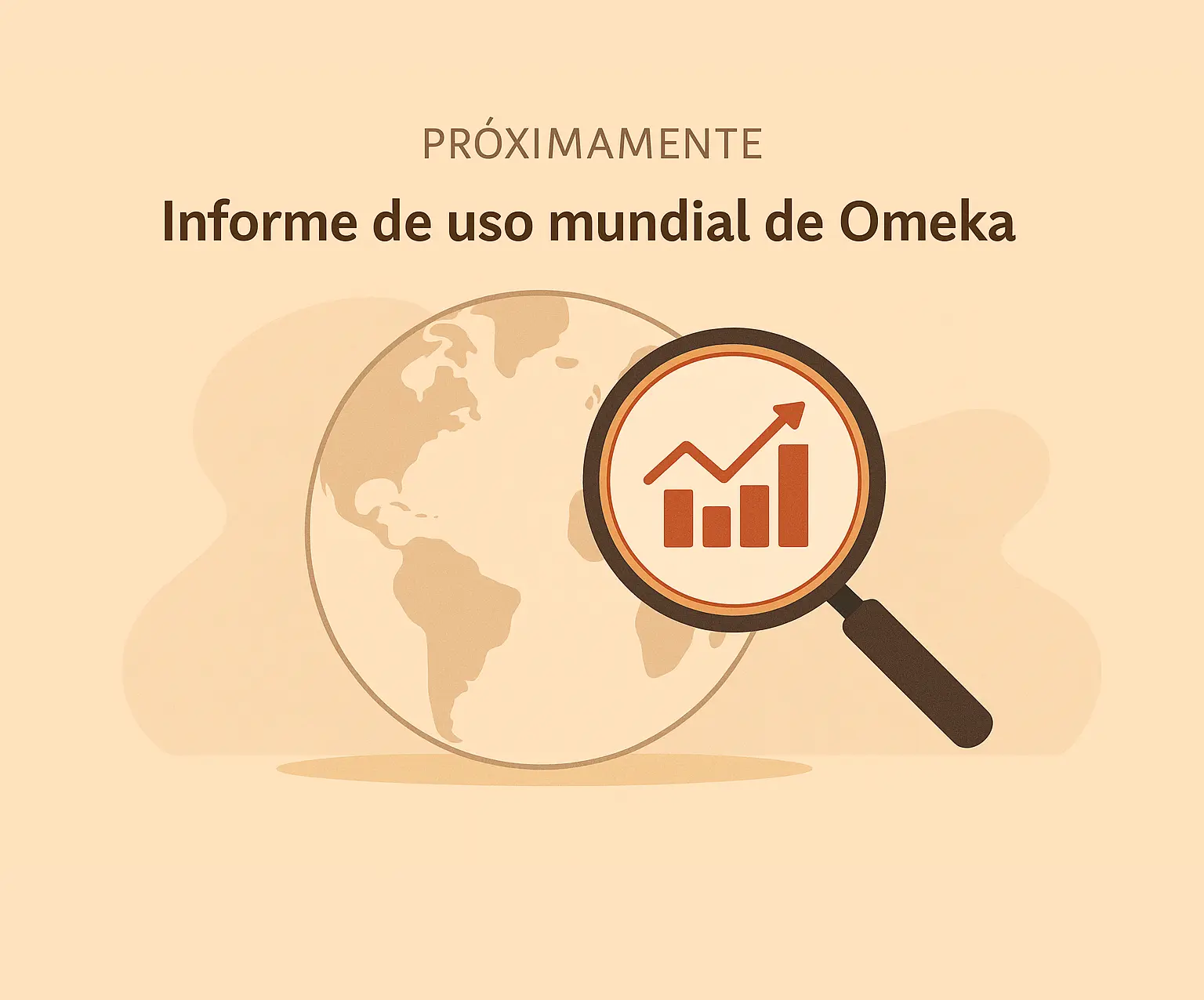 Ilustración previa del informe sobre uso global de Omeka